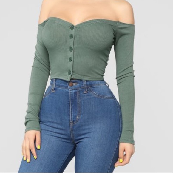 Fashion Nova Tops - *SOLD* Off the Shoulder Crop Top